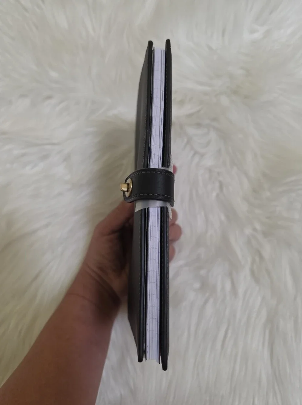 New Coach Glovetanned Leather Black Turnlock Notebook